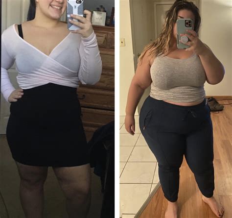 r/ussbbw|Weight Gain: Before and After .